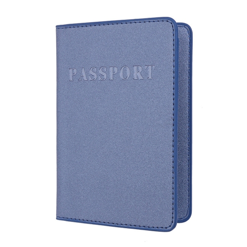 

2 PCS MS101 Frosted PU Multi-Card Passport Holder Travel Abroad Passport Card Holder, Color: Blue