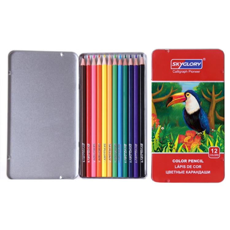 

SKYGLORY Drawing Sketch Coloring HB6 Corner Colored Pencil, Lead color: 12 Colors