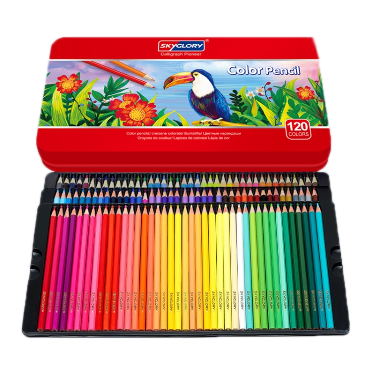 

SKYGLORY Drawing Sketch Coloring HB6 Corner Colored Pencil, Lead color: 120 Colors