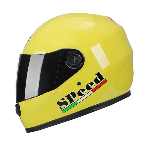 

BYB 858A Motorcycle Full-Handed Keep Warm Anti-Fog Helmet, Specification: Tea Color Lens(Yellow)