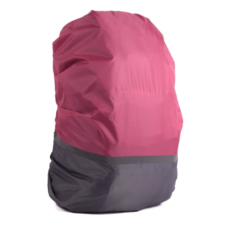 

2 PCS Outdoor Mountaineering Color Matching Luminous Backpack Rain Cover, Size: L 45-55L(Gray + Pink)