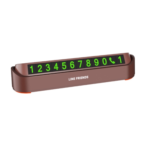 

3 PCS JK-297 Hidden Parking Number Card Nightlight Number Button Parking Number Card, Style: 5 Sets of Numbers (Brown)