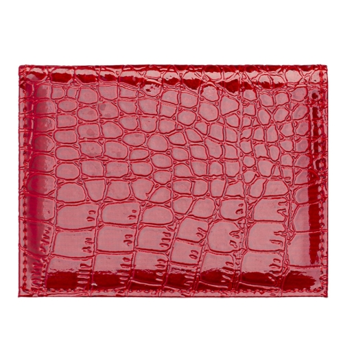 

5 PCS PCVC1009 Crocodile Pattern PU Card Holder CDC Document Holder(Red)