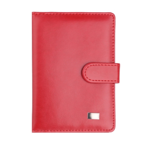 

3 PCS Covc1002 Bank Card Passport Card Holder With Buckle Clip PU Document Protection Card Holder(Red)