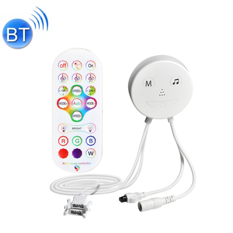 

24 Keys Bluetooth Colorful LED Controller Intelligent App 5-24V Atmosphere Light Controller