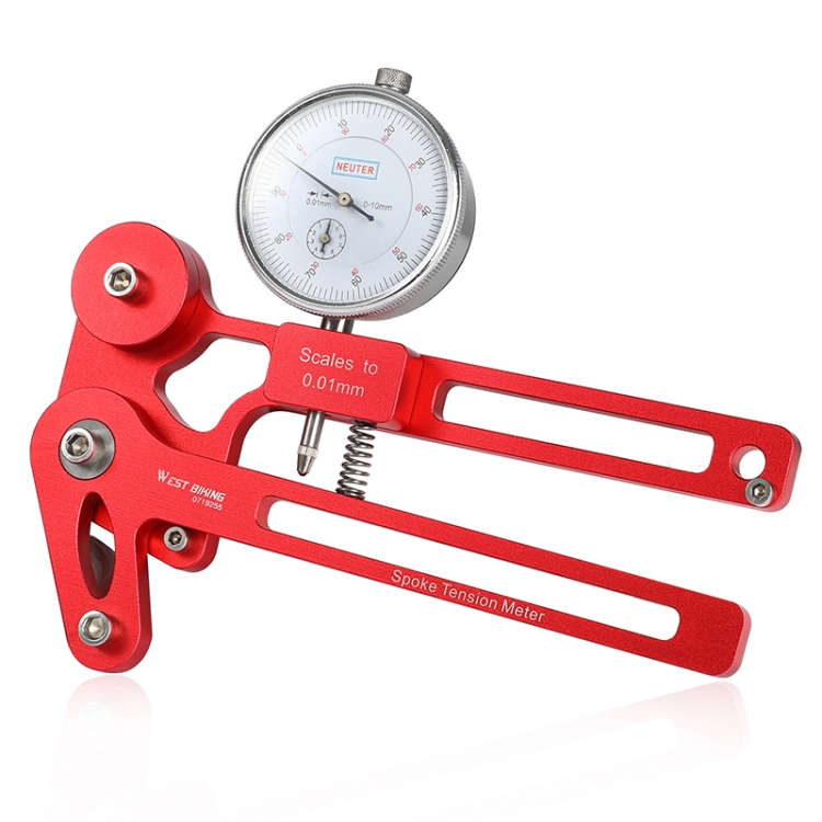 

WEST BIKING Bicycle Spoke Tension Tester Precision Spokes Checker Bike Indicator Meter Tensiometer(Red)
