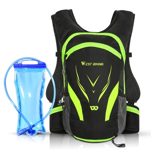 

WEST BIKING YP1602798 Riding Backpack with Water Bag Set Outdoor Casual Travel Shoulder Bag, Size: 16L(Black Green)