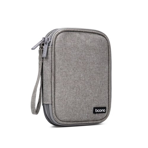 

Baona BN-C003 Mobile Hard Disk Protection Cover Portable Storage Hard Disk Bag, Specification: Double-layer (Gray)