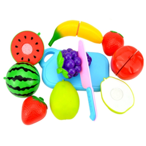 

Pretend Play Plastic Food Toy Cutting Fruit Vegetable for Children, Random Color and Style 8 PCS / Set