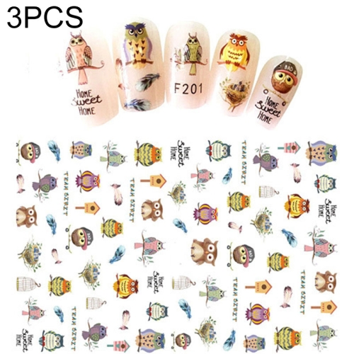 

3 PCS 3D Nail Stickers Blooming Flower 3D Nail Art Stickers Decals(F201)