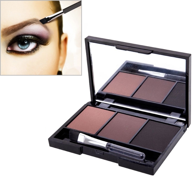 

Professional Kit Long Lasting Eyebrow Powder Shadow Palette，With Soft Brush And Mirror(3)