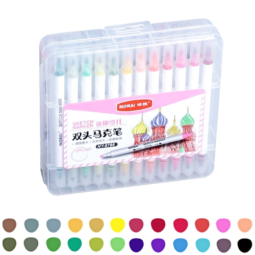 

NORA Children Art Painting Double-Headed Oily Color Markers, Specification: 24 Colors