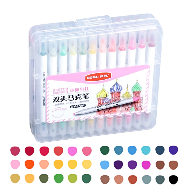 

NORA Children Art Painting Double-Headed Oily Color Markers, Specification: 36 Colors