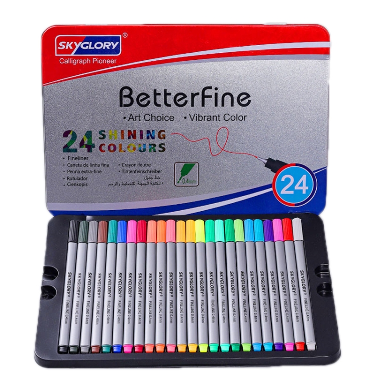 

Skyglory Student Art Watercolor Painting Hook Line Pen Set，Specification： 24 Colors
