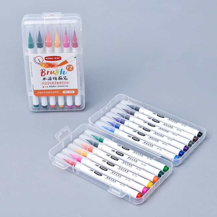 

NORA Student Graffiti Painting Washable Large-Capacity Watercolor Pen, Colour: 12 Colors