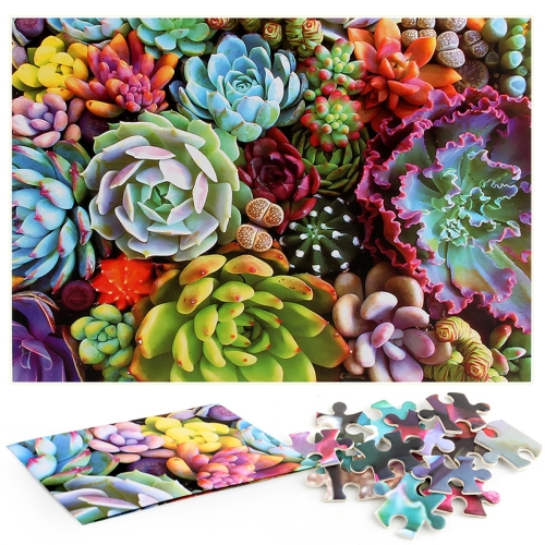 

1000 Pieces Adult Puzzle Succulent Plants Puzzle Toy, Style: Thick Paper