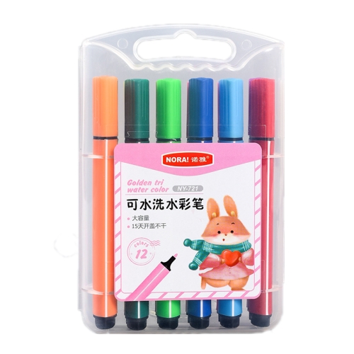 

NORA Children Drawing Large Capacity Washable Watercolor Pen Set, Colour: 12 Colors