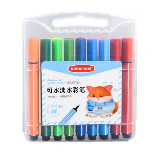 

NORA Children Drawing Large Capacity Washable Watercolor Pen Set, Colour: 18 Colors