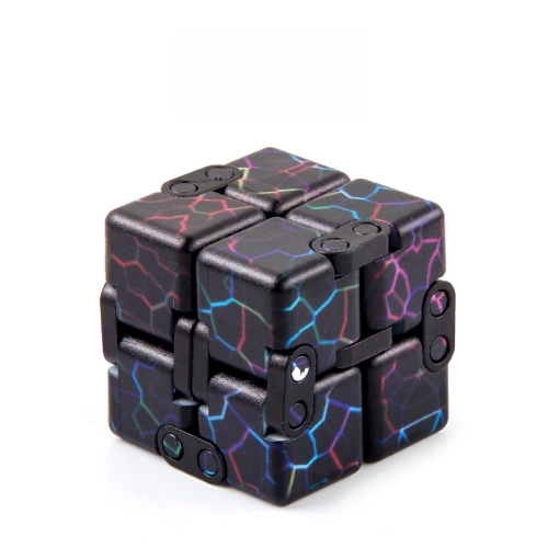 

3 PCS Unlimited Magics Cube Colorful UV Printing Pocket Magic Cube Variety Folding Fingertip Magic Cube Decompression Toy(No.168-8-35 Colored Cracks)