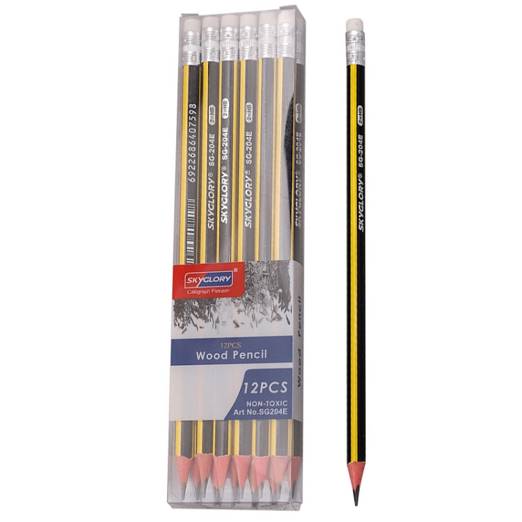 

Skyglory 4 Packs Student Art Drawing And Writing HB Pencil, Specification： SG-204-12