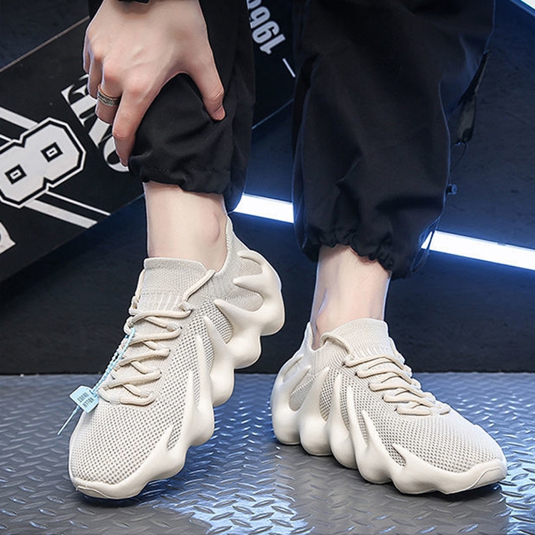 

Men Octopus Sole Sports Shoes Socks Mouth Casual Shoes, Size: 40(Khaki)