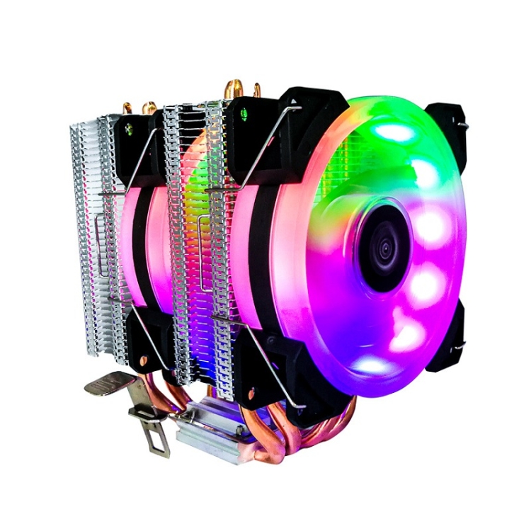 COOL STORM CT-4U-9cm Heat Pipe Dual-Tower CPU Radiator Copper Pipe 9 Cm Fan For Intel/AMD Platform Specification: Aurora Double Fan 3 Line