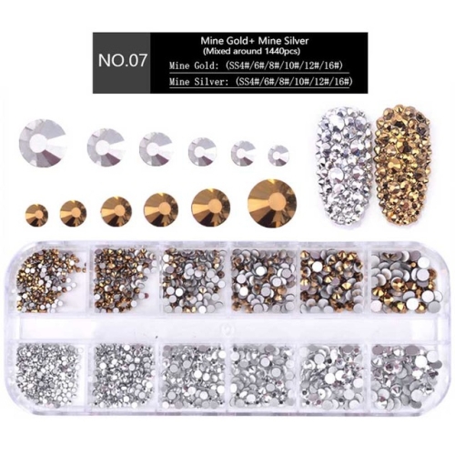 

Nail Flat-back AB Crystal Strass 3D Charm Gems DIY Manicure Nail Art Decorations(07)