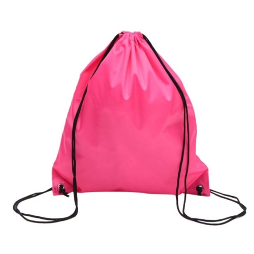 

10 PCS Outdoor Drawstring Backpacks Nylon Drawing String Design Bag(Rose Red)