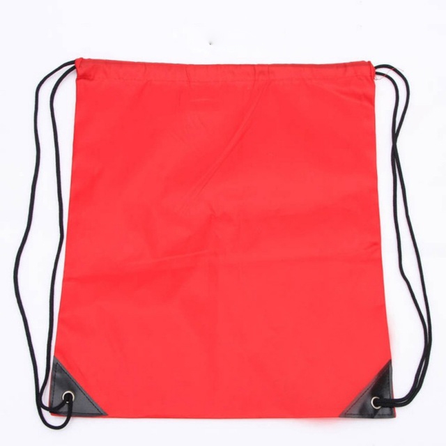 

10 PCS Outdoor Drawstring Backpacks Nylon Drawing String Design Bag(Red)