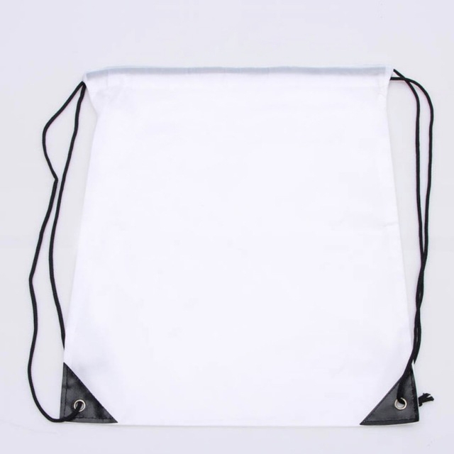 

10 PCS Outdoor Drawstring Backpacks Nylon Drawing String Design Bag(White)