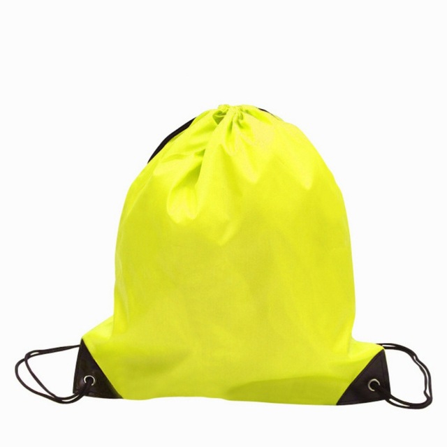 

10 PCS Outdoor Drawstring Backpacks Nylon Drawing String Design Bag(Yellow)