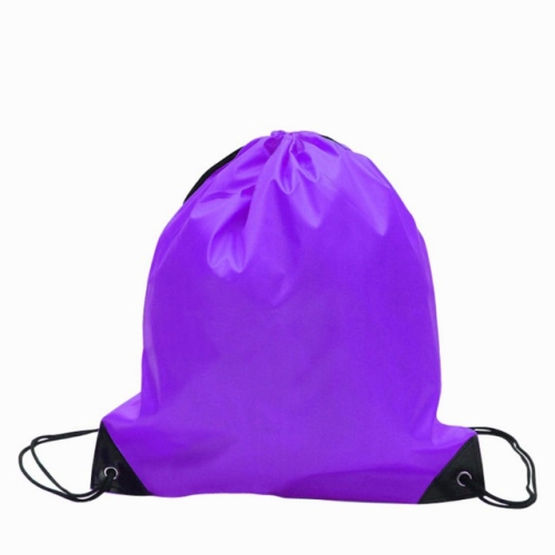 

10 PCS Outdoor Drawstring Backpacks Nylon Drawing String Design Bag(Purple)