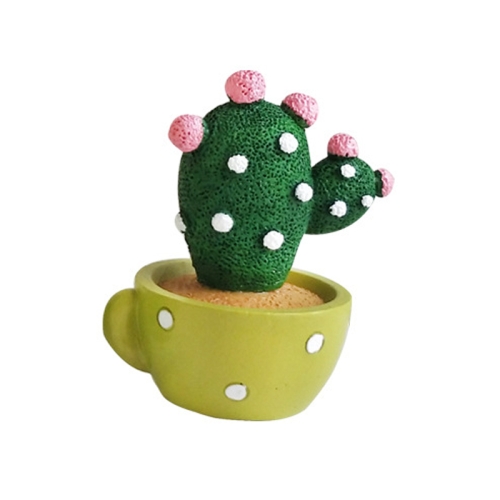 

10 PCS Cute Shaking Head Spring Car Decoration Cake Baking Mini Potted Resin Decoration, Specification: Cactus