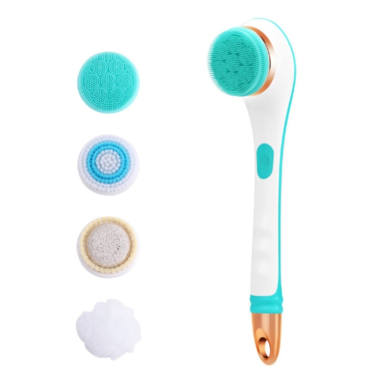 

Electric Bath Massage Brush 4 In 1 Multi-Function Long-Handled Scrubbing Device(Blue)