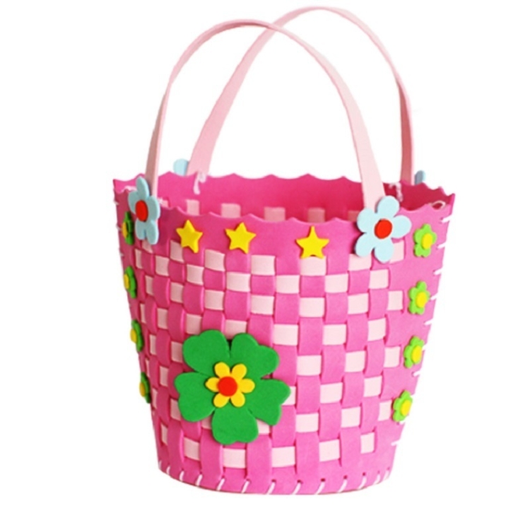 

Children DIY Handmade EVA Woven Basket Portable Flower Basket, Random Style Delivery