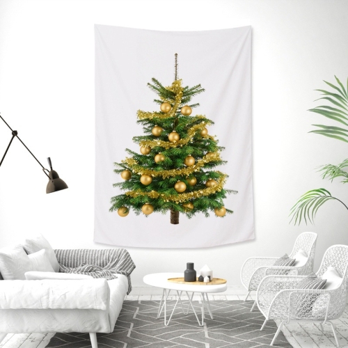 

Rectangular Christmas Tree Peach Skin Tapestry Mural Christmas Decoration Tapestry, Size: 100x150cm(10)