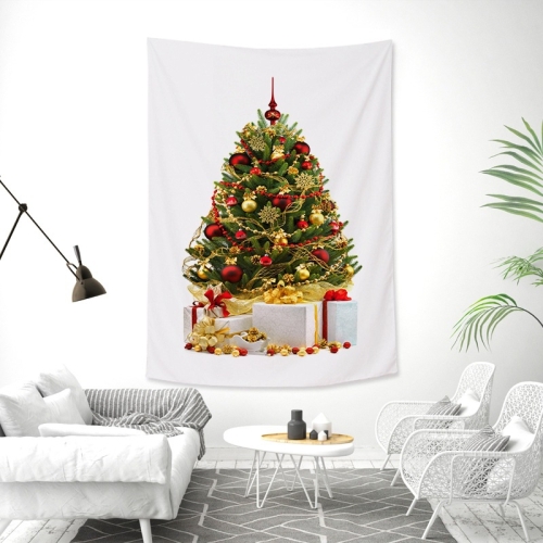 

Rectangular Christmas Tree Peach Skin Tapestry Mural Christmas Decoration Tapestry, Size: 145x215cm(11)