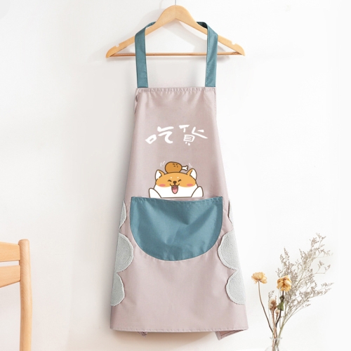 

2 PCS Home Kitchen Waterproof And Oil-Proof Apron Cute Cooking Work Apron, Colour: Foodie Light Pink (Hand Wipe)