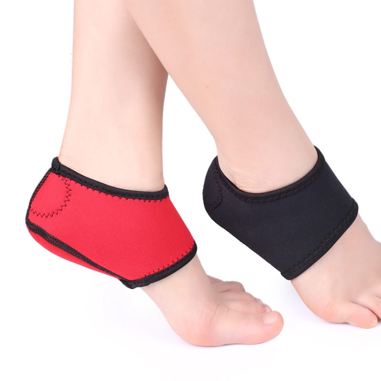 

3 Pairs Black And Red Heel Socks Heel Protector Ankle Protection And Warm Foot Cover, Size: M(Black)