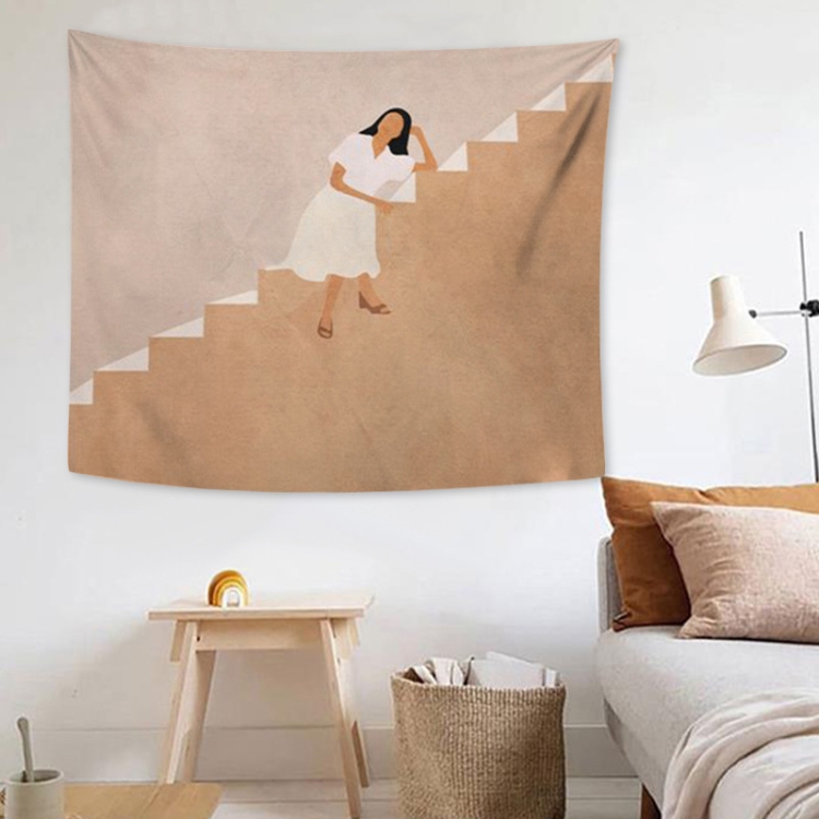 

Fabric Tapestry Exaggerated Abstract Style Hanging Background Covering Cloth, Size: 150x100cm(Illustrator 09)