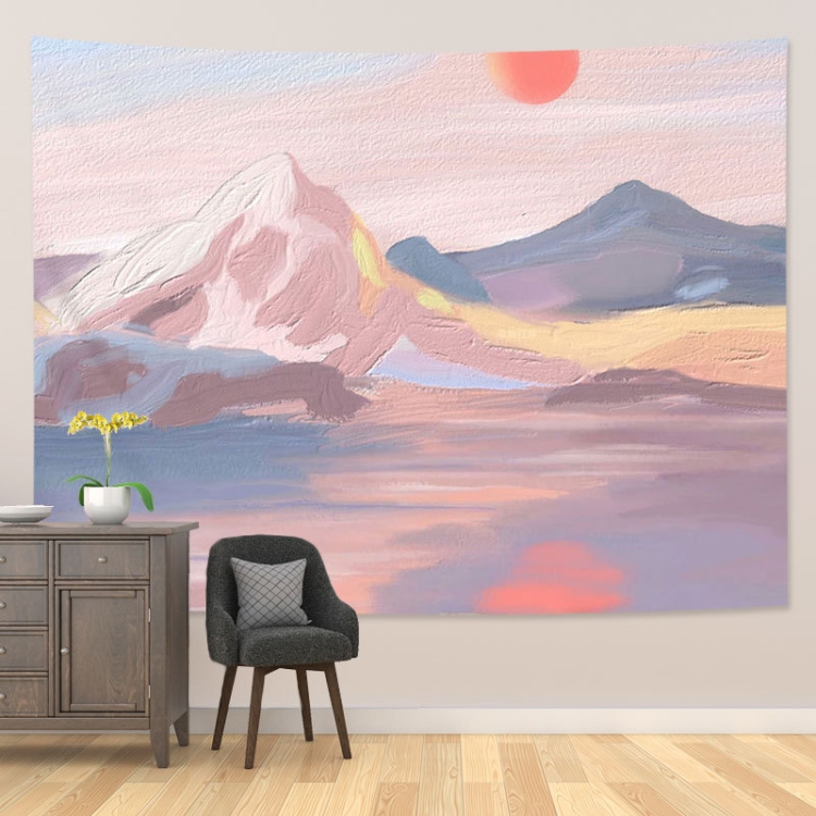 

Girl Heart Oil Painting Wallpaper Background Cloth Room Decoration Hanging Cloth, Size: 150x130cm(Landscape-1)
