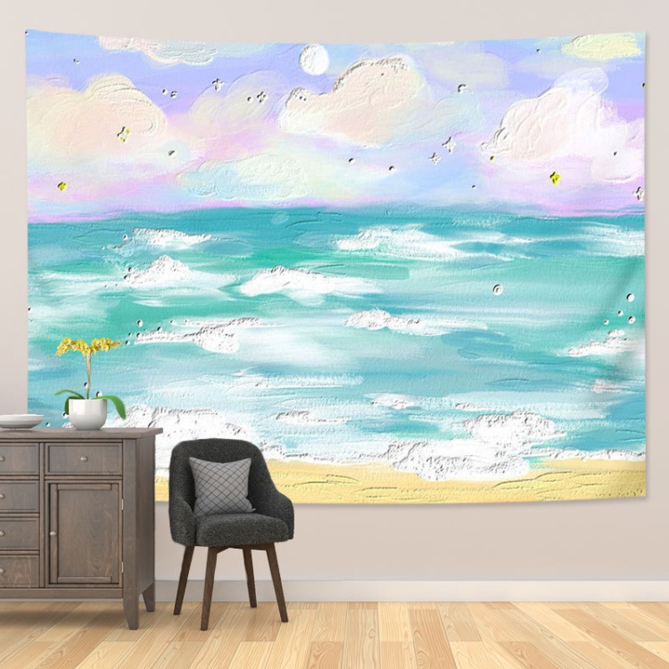 

Girl Heart Oil Painting Wallpaper Background Cloth Room Decoration Hanging Cloth, Size: 150x130cm(Landscape-12)