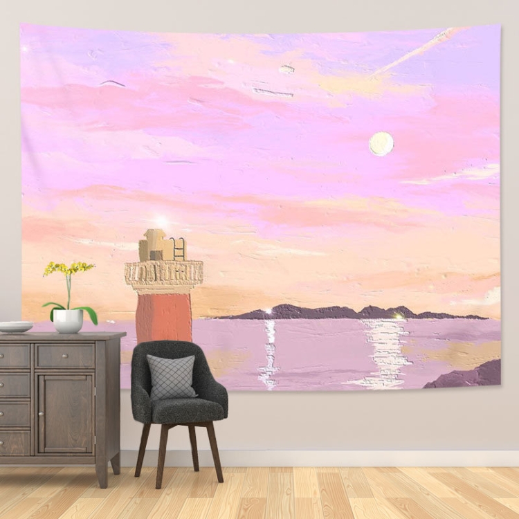 

Girl Heart Oil Painting Wallpaper Background Cloth Room Decoration Hanging Cloth, Size: 150x130cm(Landscape -16)