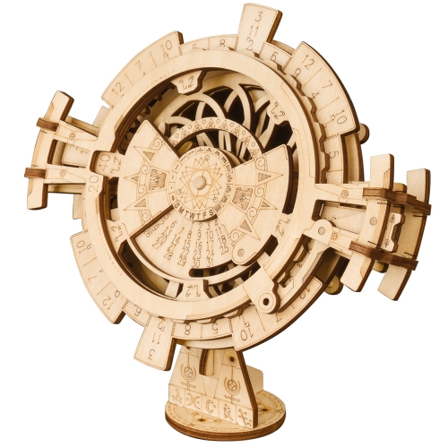 

LK201 Permanent Calendar DIY Puzzle Jigsaw Toy 3D Wooden Crafts Decoration Clockwork Dynamic Model