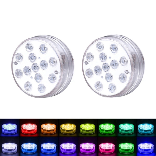 

LED Remote Control Diving Light Pool Waterproof Underwater Lamp, Spec: 7cm 13 LEDs+IR 28-key Remote Control(2 PCS +2 Remote Control)