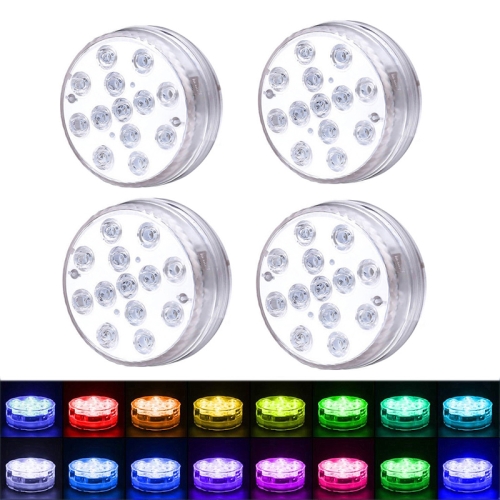 

LED Remote Control Diving Light Pool Waterproof Underwater Lamp, Spec: 8.5cm 13 LEDs+RF 21-key Remote Control(4 PCS + 4 Remote Control)