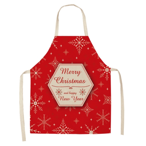 

2 PCS Christmas Plaid Series Cotton And Linen Apron Household Cleaning Overalls, Specification: 68 x 55cm(WQ-001324)