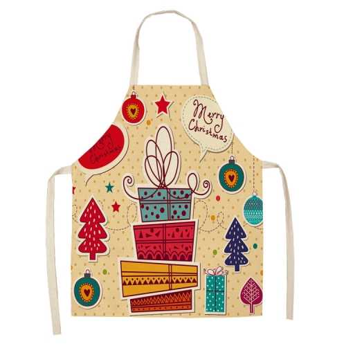 

2 PCS Fabric Linen Cleaning Apron Christmas Party Decoration Apron, Specification: 68x55cm(WQ-001531)