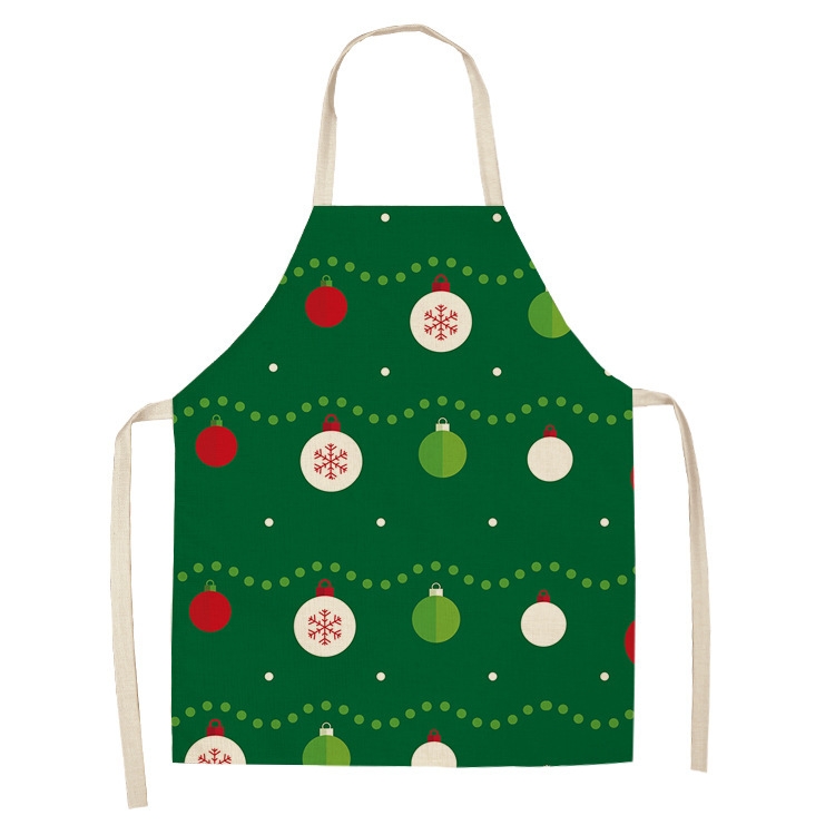 

2 PCS Fabric Linen Cleaning Apron Christmas Party Decoration Apron, Specification: 68x55cm(WQ-001533)