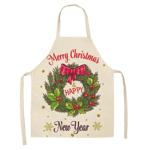 

2 PCS Fabric Linen Cleaning Apron Christmas Party Decoration Apron, Specification: 68x55cm(WQ-001502)